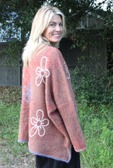 Embroidered Relaxed Cardi