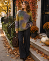 Hand Painted Cozy Boucle Sweater