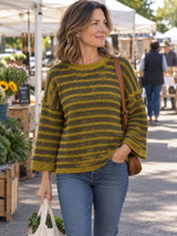 Mixed Media Isabella Sweater- Ivory