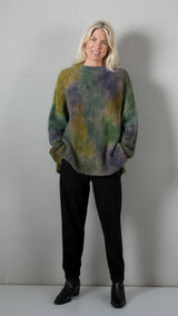 Hand Painted Cozy Boucle Sweater