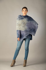 Hand Painted Winter Wrap- Denim