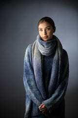 Hand Painted Winter Wrap- Denim